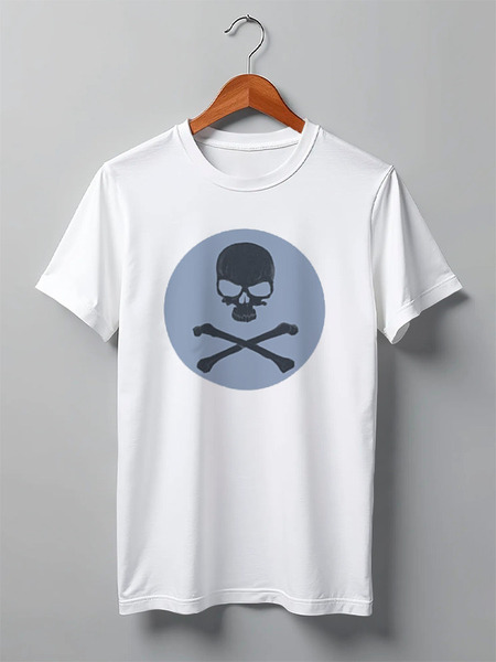 Заказать мужскую футболку в Москве. Футболка классическая Skull от YellowCloverShop - готовые дизайны и нанесение принтов.