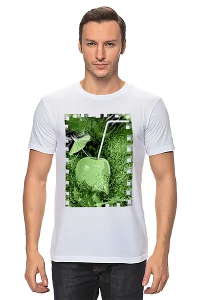 Заказать мужскую футболку в Москве. Футболка классическая Яблочный микс от Stil na yarkosti - готовые дизайны и нанесение принтов.