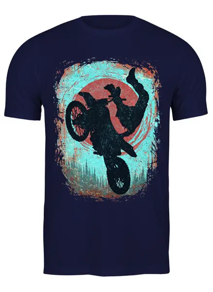 Заказать мужскую футболку в Москве. Футболка классическая Sun Ride от oneredfoxstore@gmail.com - готовые дизайны и нанесение принтов.