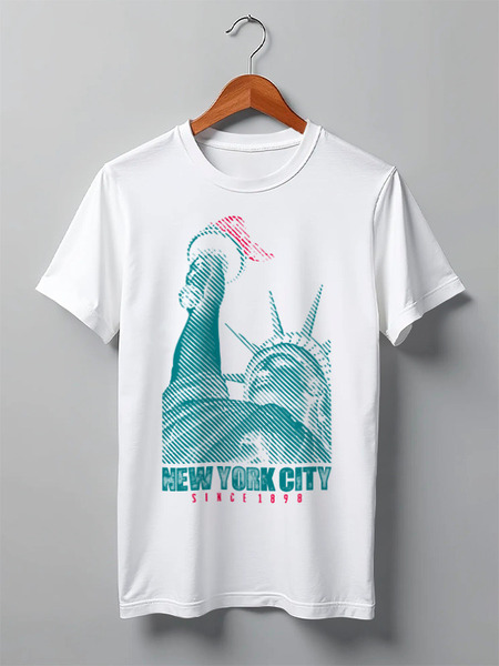 Заказать мужскую футболку в Москве. Футболка классическая ❖New York City❖ от balden - готовые дизайны и нанесение принтов.