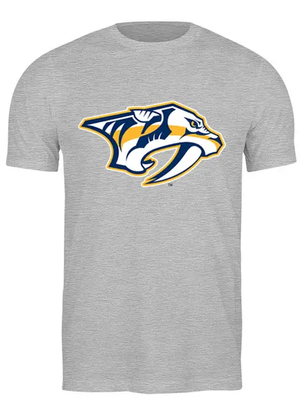 Заказать мужскую футболку в Москве. Футболка классическая Nashville Predators / NHL USA от KinoArt - готовые дизайны и нанесение принтов.