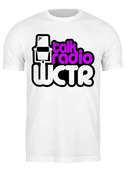 Заказать мужскую футболку в Москве. Футболка классическая WCTR Talk Radio от Илья  - готовые дизайны и нанесение принтов.