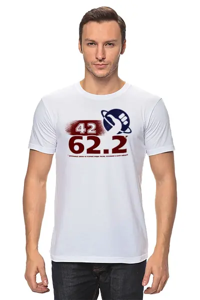 Заказать мужскую футболку в Москве. Футболка классическая 62,2% в Саратове от Victor - готовые дизайны и нанесение принтов.