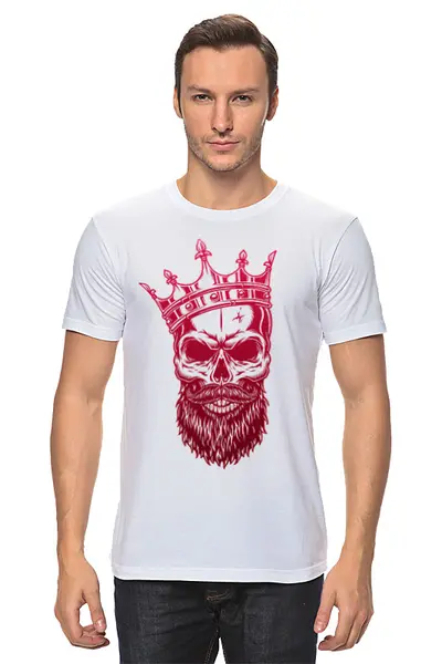 Заказать мужскую футболку в Москве. Футболка классическая Борода от T-shirt print  - готовые дизайны и нанесение принтов.