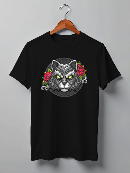 Заказать мужскую футболку в Москве. Футболка классическая ☘Cat&Roses☘ от balden - готовые дизайны и нанесение принтов.