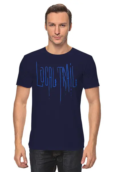 Заказать мужскую футболку в Москве. Футболка классическая Local Trail от oneredfoxstore@gmail.com - готовые дизайны и нанесение принтов.