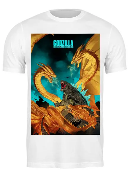 Заказать мужскую футболку в Москве. Футболка классическая Годзилла / Godzilla от kino.printio.ru - готовые дизайны и нанесение принтов.
