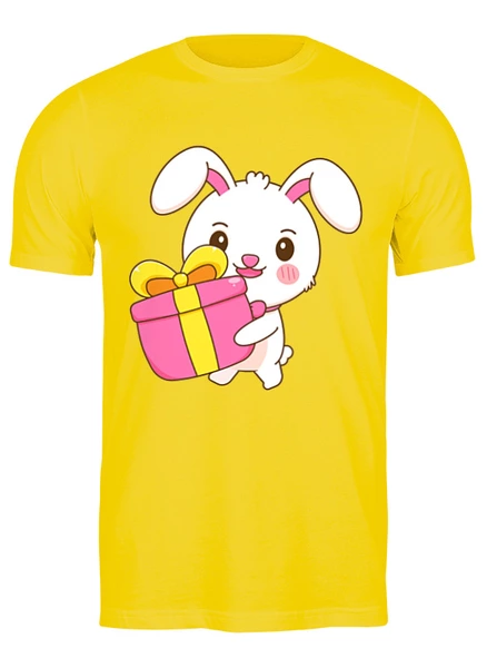 Заказать мужскую футболку в Москве. Футболка классическая Кролик с подарком от skynatural - готовые дизайны и нанесение принтов.
