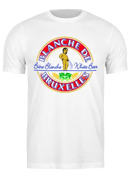 Заказать мужскую футболку в Москве. Футболка классическая ❖ Blanche de Bruxelles ❖ от balden - готовые дизайны и нанесение принтов.