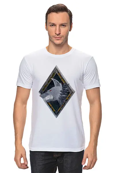 Заказать мужскую футболку в Москве. Футболка классическая Космические волки (Warhammer 40 000) от GeekFox  - готовые дизайны и нанесение принтов.