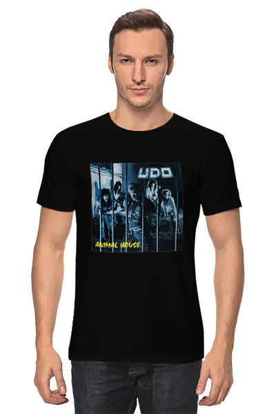 Заказать мужскую футболку в Москве. Футболка классическая Группа U.D.O от Fedor - готовые дизайны и нанесение принтов.