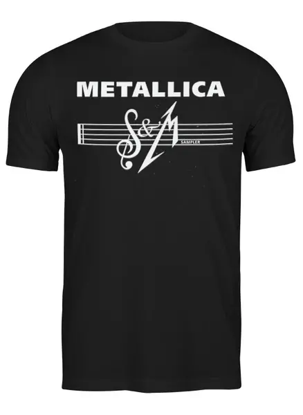 Заказать мужскую футболку в Москве. Футболка классическая Metallica от Leichenwagen - готовые дизайны и нанесение принтов.