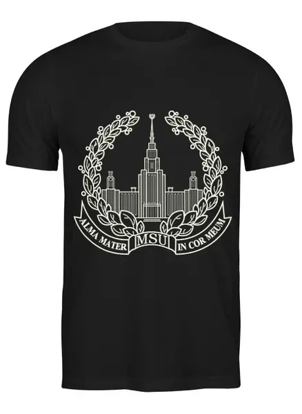 Заказать мужскую футболку в Москве. Футболка классическая Толстовка Alma Mater Black от AR Print - готовые дизайны и нанесение принтов.
