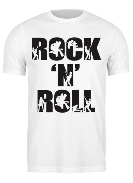Заказать мужскую футболку в Москве. Футболка классическая Rock N Roll от Leichenwagen - готовые дизайны и нанесение принтов.