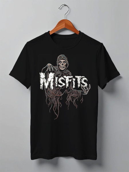 Заказать мужскую футболку в Москве. Футболка классическая Misfits band от Leichenwagen - готовые дизайны и нанесение принтов.