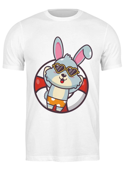 Заказать мужскую футболку в Москве. Футболка классическая Chill Bunny от skynatural - готовые дизайны и нанесение принтов.