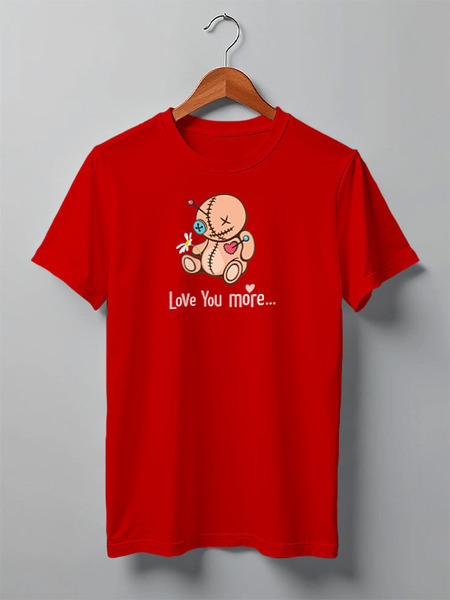 Заказать мужскую футболку в Москве. Футболка классическая Love you more... от LunaSolvo - готовые дизайны и нанесение принтов.