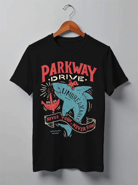 Заказать мужскую футболку в Москве. Футболка классическая Parkway Drive от geekbox - готовые дизайны и нанесение принтов.