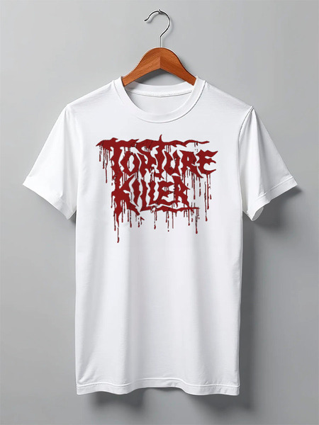 Заказать мужскую футболку в Москве. Футболка классическая Torture Killer Logo от Вячеслав Дейнеко - готовые дизайны и нанесение принтов.