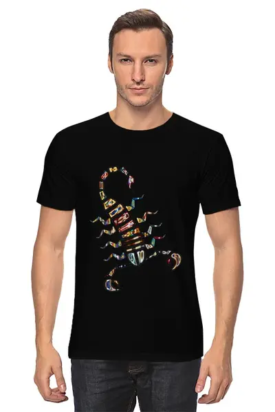 Заказать мужскую футболку в Москве. Футболка классическая Скорпион от borado - готовые дизайны и нанесение принтов.