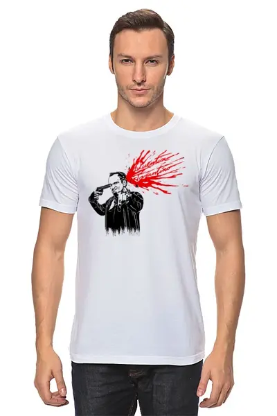 Заказать мужскую футболку в Москве. Футболка классическая Quentin Tarantino от balden - готовые дизайны и нанесение принтов.