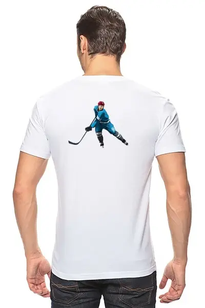 Заказать мужскую футболку в Москве. Футболка классическая Национальная Хоккейная Лига от Nalivaev - готовые дизайны и нанесение принтов.