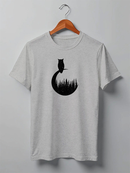Заказать мужскую футболку в Москве. Футболка классическая Forest от oneredfoxstore@gmail.com - готовые дизайны и нанесение принтов.
