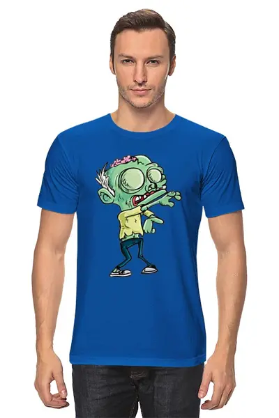 Заказать мужскую футболку в Москве. Футболка классическая Зомби (Zombie) от Илья Щеблецов - готовые дизайны и нанесение принтов.