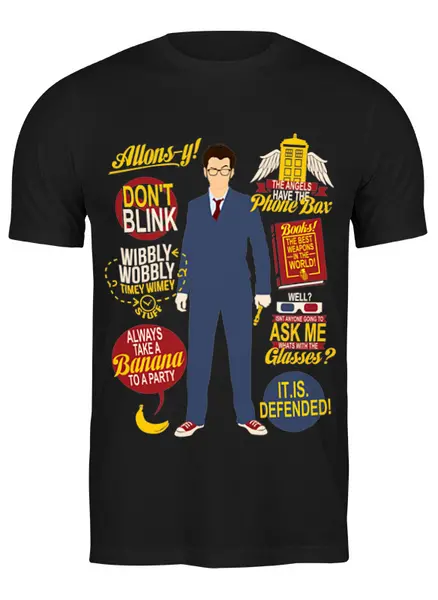 Заказать мужскую футболку в Москве. Футболка классическая Doctor Who  от cherdantcev - готовые дизайны и нанесение принтов.