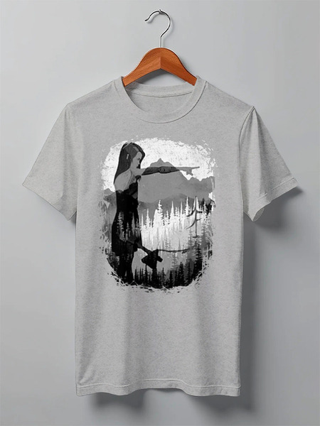 Заказать мужскую футболку в Москве. Футболка классическая Forest Girl от oneredfoxstore@gmail.com - готовые дизайны и нанесение принтов.