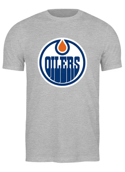 Заказать мужскую футболку в Москве. Футболка классическая Edmonton Oilers / NHL Canada от KinoArt - готовые дизайны и нанесение принтов.