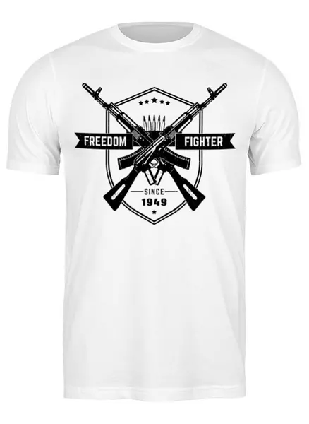 Заказать мужскую футболку в Москве. Футболка классическая Ретро дизайн, оружие от Leichenwagen - готовые дизайны и нанесение принтов.