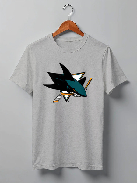 Заказать мужскую футболку в Москве. Футболка классическая San Jose Sharks / NHL USA от KinoArt - готовые дизайны и нанесение принтов.