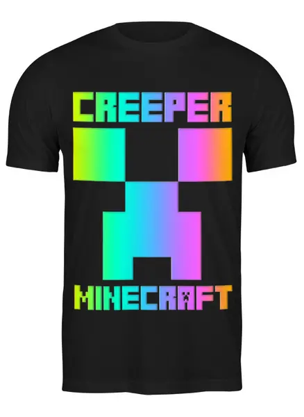 Заказать мужскую футболку в Москве. Футболка классическая MINECRAFT CREEPER от weeert - готовые дизайны и нанесение принтов.