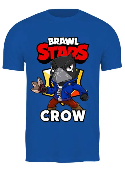 Заказать мужскую футболку в Москве. Футболка классическая BRAWL STARS CROW от geekbox - готовые дизайны и нанесение принтов.