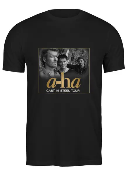 Заказать мужскую футболку в Москве. Футболка классическая a-ha / Cast In Steel Tour от OEX design - готовые дизайны и нанесение принтов.