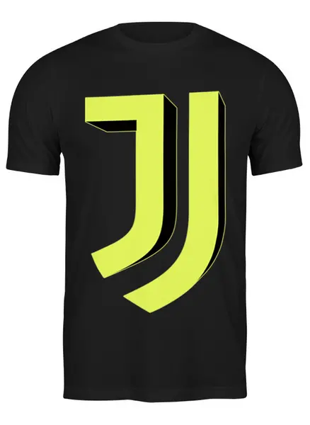 Заказать мужскую футболку в Москве. Футболка классическая Juventus | 3D Logo Yellow (2021) от 0x000000123 - готовые дизайны и нанесение принтов.