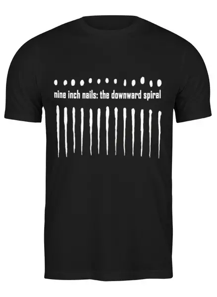 Заказать мужскую футболку в Москве. Футболка классическая Nine Inch Nails от goran20101 - готовые дизайны и нанесение принтов.