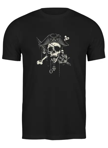 Заказать мужскую футболку в Москве. Футболка классическая Jolly Roger от kardakov94@mail.ru - готовые дизайны и нанесение принтов.