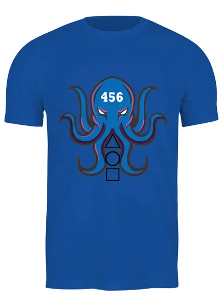 Заказать мужскую футболку в Москве. Футболка классическая SQUID GAME  от cherdantcev - готовые дизайны и нанесение принтов.