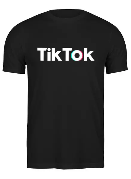 Заказать мужскую футболку в Москве. Футболка классическая TikTok  от DESIGNER   - готовые дизайны и нанесение принтов.