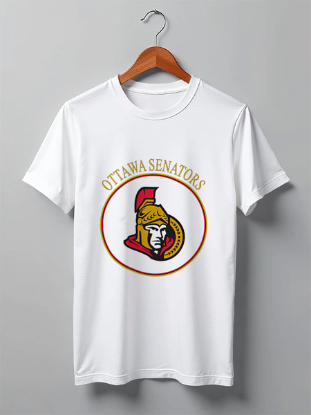 Заказать мужскую футболку в Москве. Футболка классическая Ottawa Senators от kspsshop - готовые дизайны и нанесение принтов.