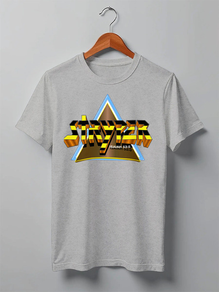 Заказать мужскую футболку в Москве. Футболка классическая Stryper band от Leichenwagen - готовые дизайны и нанесение принтов.