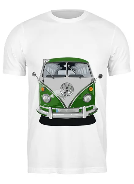Заказать мужскую футболку в Москве. Футболка классическая Volkswagen от nopperapon - готовые дизайны и нанесение принтов.