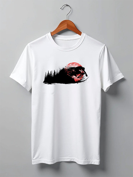 Заказать мужскую футболку в Москве. Футболка классическая Forest Rider от oneredfoxstore@gmail.com - готовые дизайны и нанесение принтов.