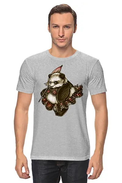 Заказать мужскую футболку в Москве. Футболка классическая Panda Girl от Leichenwagen - готовые дизайны и нанесение принтов.