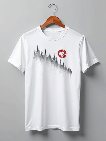 Заказать мужскую футболку в Москве. Футболка классическая Moon Rider от oneredfoxstore@gmail.com - готовые дизайны и нанесение принтов.