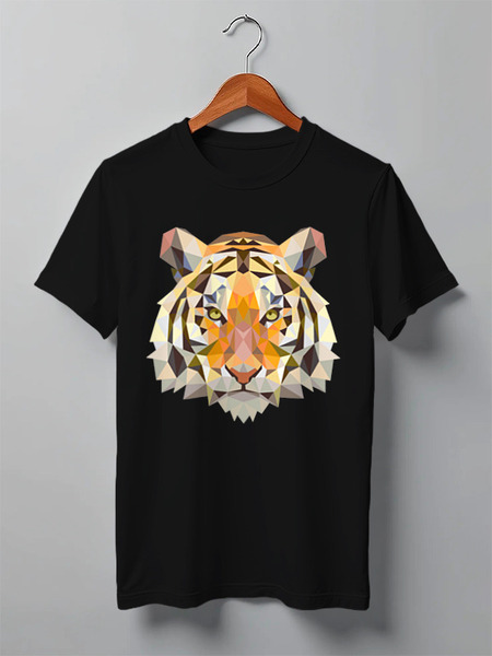 Заказать мужскую футболку в Москве. Футболка классическая Тигр - Tiger от trend - готовые дизайны и нанесение принтов.