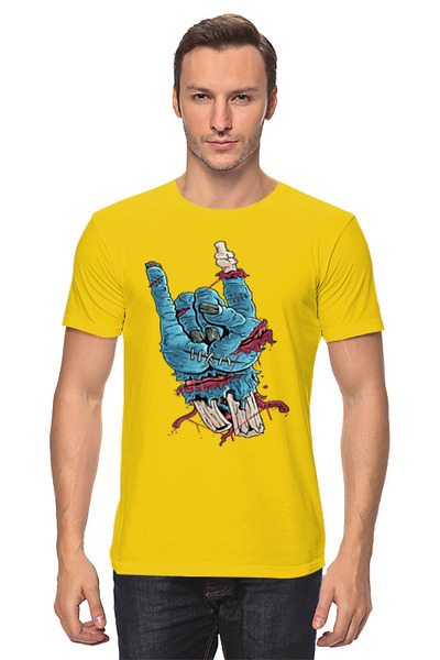 Заказать мужскую футболку в Москве. Футболка классическая Рука зомби   от Print design  - готовые дизайны и нанесение принтов.