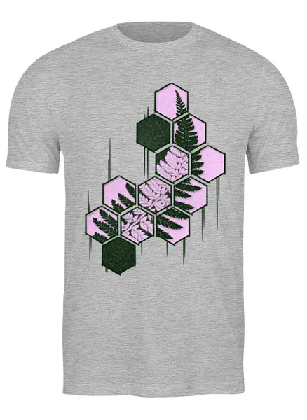 Заказать мужскую футболку в Москве. Футболка классическая Fern In The Hexagon от oneredfoxstore@gmail.com - готовые дизайны и нанесение принтов.